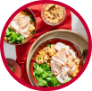 Linsensalat mit Apfel-Chutney und Putenbrust ofengegrillt