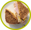 New-York-Style-Sandwich mit Schinken hauchzart