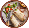 Mediterrane Spargel-Grillschinken-Wraps