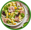 Spargel-Salat mit Saftschinken